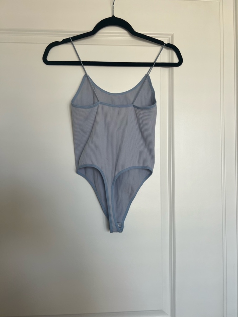 Light Blue Ribbed One-Piece Bodysuit - Picture 2 of 2